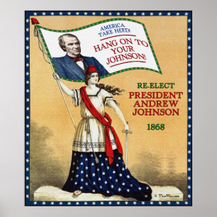 Andrew Johnson 1868年再選挙ポスター ポスター