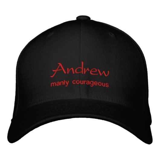 Andrew Name Cap/帽子 刺繍入りキャップ (正面)