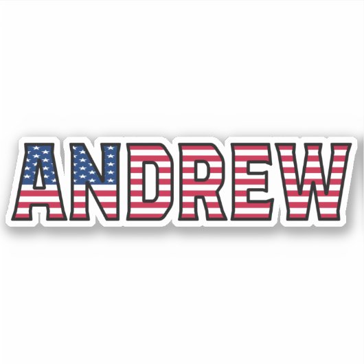 Andrew Name Vorname USA Sticker Stickerset シール (正面)