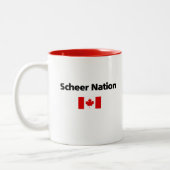 Andrew Scheer Nation保守的カナダ国旗 ツートーンマグカップ (左)