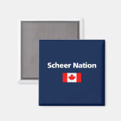 Andrew Scheer Nation Conservative Canada Flag Dark マグネット (正面/裏面)