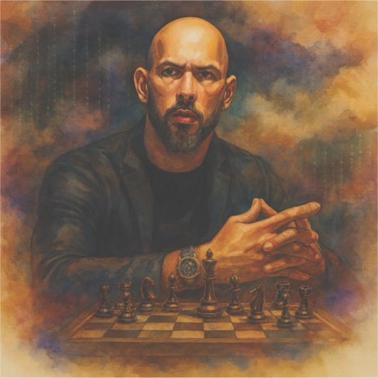 Andrew Tate Custom-Cut Vinyl Sticker シール (正面)