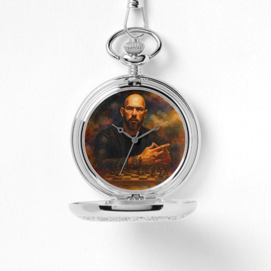 Andrew Tate Silver Pocket Watch 腕時計 (正面)