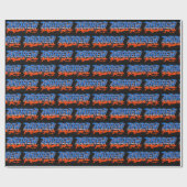 Andrew Vorname Name Graffiti blue orange ラッピングペーパー (フラット)