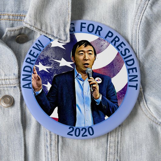 Andrew Yang氏2020年の大統領支持政治 缶バッジ (インサイチュ)