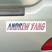 Andrew Yang民主党候補2020大統領の年 バンパーステッカー (車上)