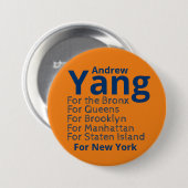 Andrew Yang for Mayorボタン 缶バッジ (正面&裏面)