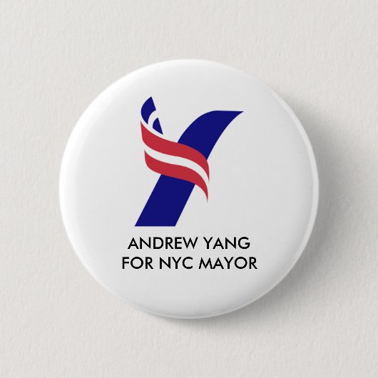 ANDREW YANG FOR NEW YORK CITY MAYORボタン 缶バッジ (正面)