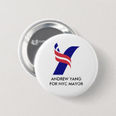ANDREW YANG FOR NEW YORK CITY MAYORボタン 缶バッジ (正面&裏面)