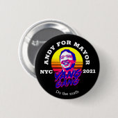 Andrew Yang for NYC Mayor 2021 缶バッジ (正面&裏面)