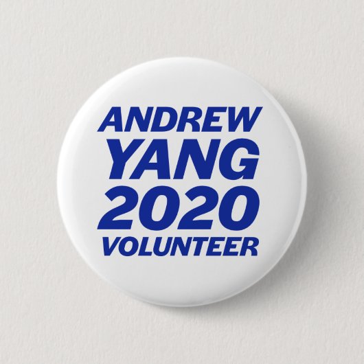 Andrew Yang Volunteer 2インチラウンドボタン 缶バッジ (正面)