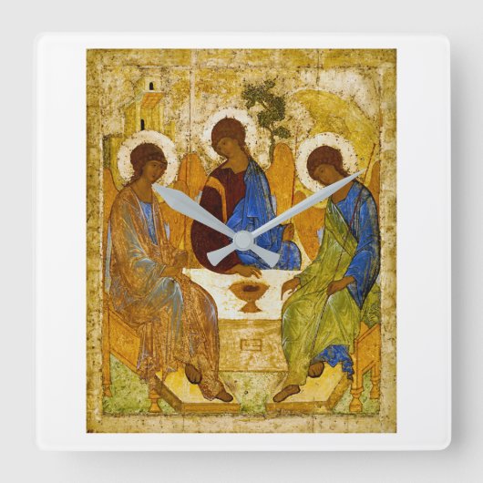 Andrey Rublev , “ Holy Trinity ” スクエア壁時計 (正面)