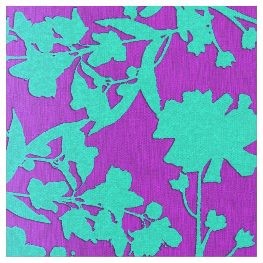 Andreyaの紫色および水 ファブリック (クローズアップ)