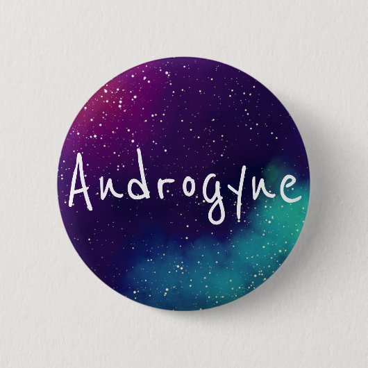 Androgyneカスタマイズ可能な銀河系ID 缶バッジ (正面)
