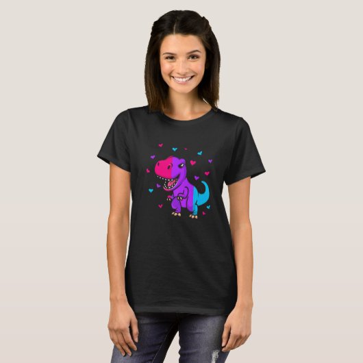 Androgyne Pride Flag Dinosaur Androgyne Flag Tシャツ (正面フル)