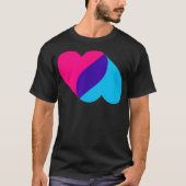 Androgynous Double Heart androgyne color pride Tシャツ (正面)