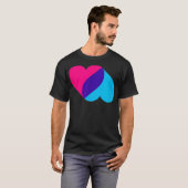 Androgynous Double Heart androgyne color pride Tシャツ (正面フル)