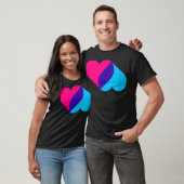 Androgynous Double Heart androgyne color pride Tシャツ (ユニセックス)