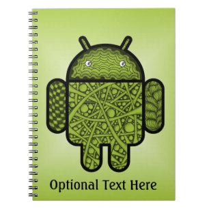 Android™のロボットのための泡落書きのキャラクター ノートブック