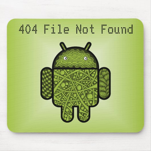 Android™のロボットのための泡落書きのキャラクター マウスパッド (正面)