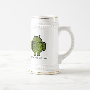 Android™のロボットのためのPanchoの落書きのキャラクター ビールジョッキ