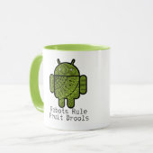 Android™のロボットのためのPanchoの落書きのキャラクター マグカップ (正面左)