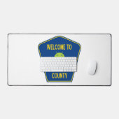 Android 県へようこそ (交通標識) デスクマット (キーボード&マウス)