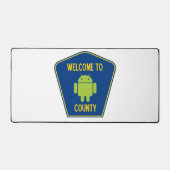 Android 県へようこそ (交通標識) デスクマット (正面)