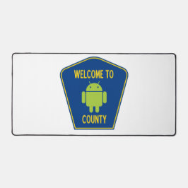 Android 県へようこそ (交通標識) デスクマット
