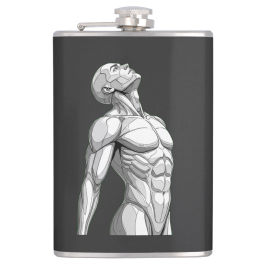 Android Anatomy: Cyborg Stainless Steel Flask フラスク (正面)