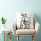 Android Anatomy: Cyborg Throw Pillow クッション (椅子)