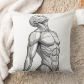Android Anatomy: Cyborg Throw Pillow クッション (ブランケット)