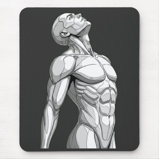 Android Anatomy: Futuristic Cyborg Mousepad マウスパッド (正面)