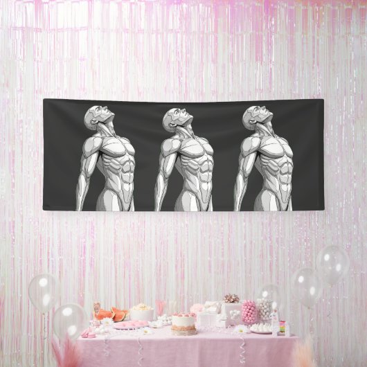 Android Anatomy: Male Cyborg Giant Wall Banner 横断幕 (パーティー)