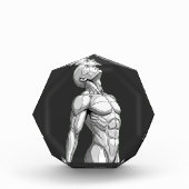 Android Anatomy: Octagonal Cyborg Acrylic Block フォトブロック (正面)