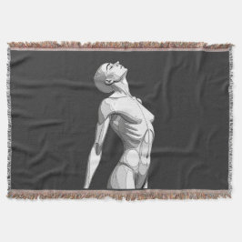 Android Anatomy - Premium Cozy Fleece Blanket スローブランケット