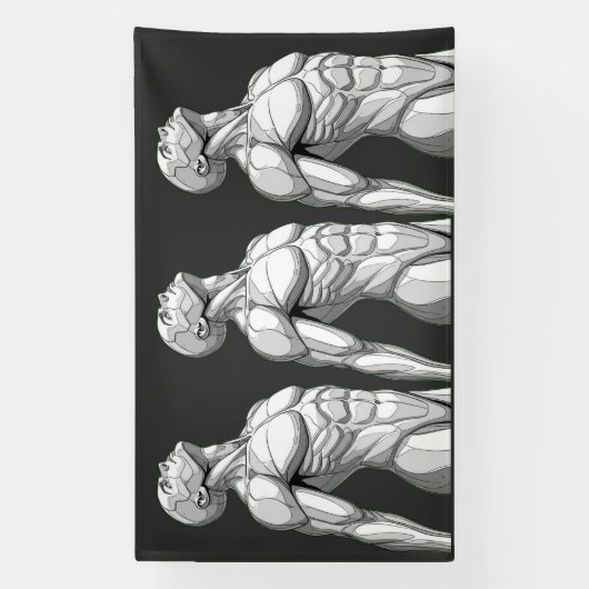 Android Anatomy: Triple Cyborg Futuristic Banner 横断幕 (縦)