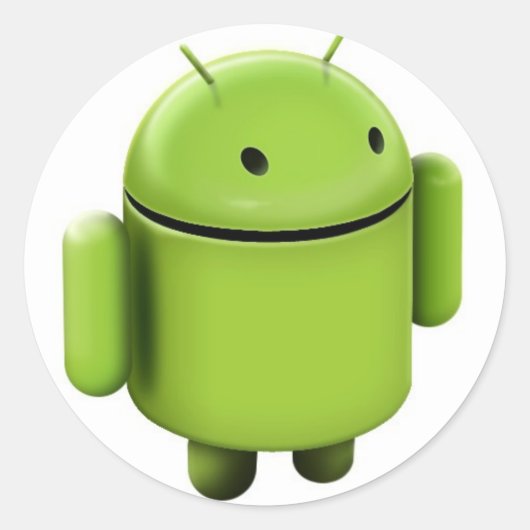 Android Logo ラウンドシール (正面)