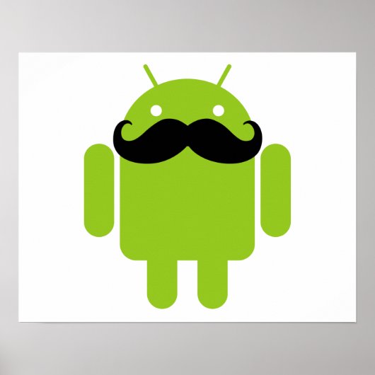Android Robot Mustache ポスター (正面)