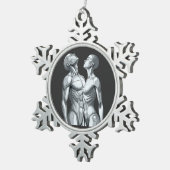 Android Union: Couple Pewter Snowflake Ornament スノーフレークピューターオーナメント (右)