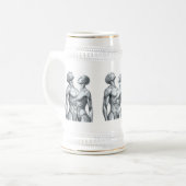 Android Union: Cyborg Couple Ceramic Beer Stein ビールジョッキ (正面左)