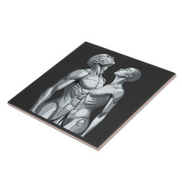 Android Union: Cyborg Couple Ceramic Tile Art タイル
