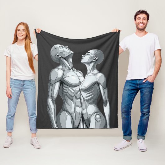 Android Union: Cyborg Couple Fleece Blanket フリースブランケット (インサイチュ)