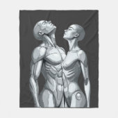 Android Union: Cyborg Couple Fleece Blanket フリースブランケット (正面)