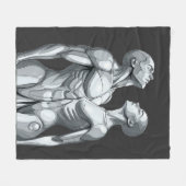 Android Union: Cyborg Couple Fleece Blanket フリースブランケット (正面(横))