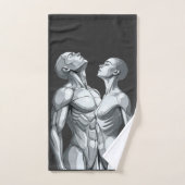 Android Union: Cyborg Couple Futuristic Bath Towel バスタオルセット (ハンドタオル)
