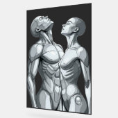 Android Union:Cyborg Couple Large Acrylic Wall Art アクリルサイン (傾斜)