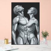 Android Union:Cyborg Couple Large Acrylic Wall Art アクリルサイン (ウェディング)
