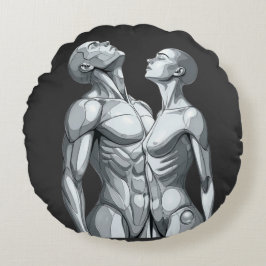 Android Union: Cyborg Couple Round Pillow ラウンドクッション