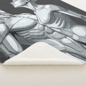 Android Union: Cyborg Couple Sherpa Blanket シェルパブランケット (3/4)